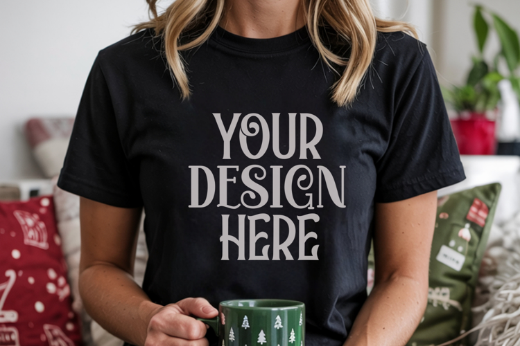 Pepper Comfort Colors 1717 Christmas Mockup, CC 1717Comfort