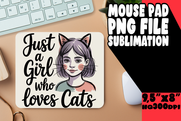 Luminous MOUSE PAD Creative PNG, Just A Girl