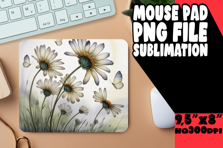 ENCHANTED desk pad PNG Design, Flowers
