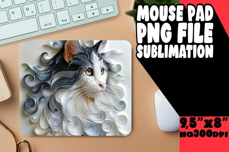 Cat Magic 3D Sublimation Mouse Pad - Cat Lover