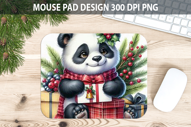 Bear Mouse pad Sublimation - Christmas Animal PNG Design