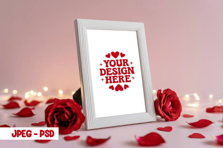 Valentine Minimal Mug PSD JPEG Mockup