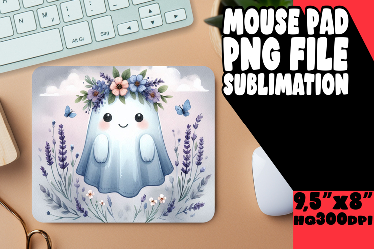 BRIGHT MOUSE PAD INSPIRATIONAL DESIGN, Cute Ghost