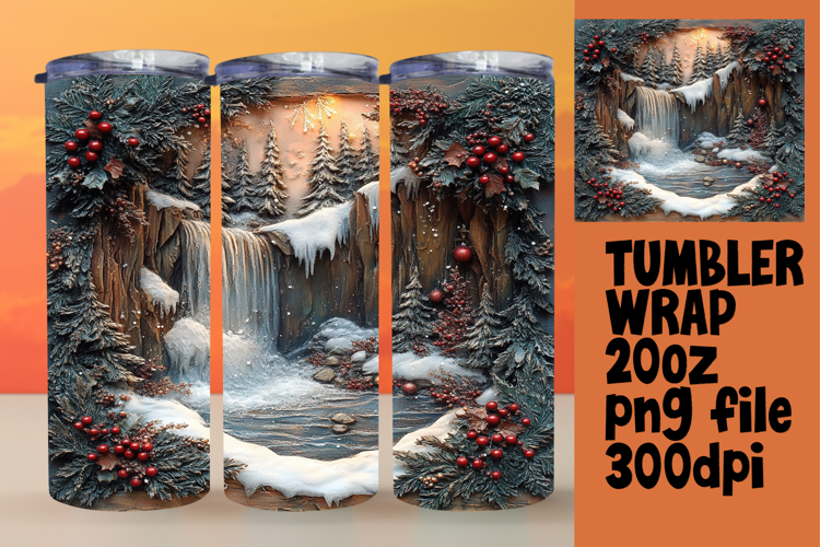 BOLD 20oz Tumbler Wrap for Customization , Christmas