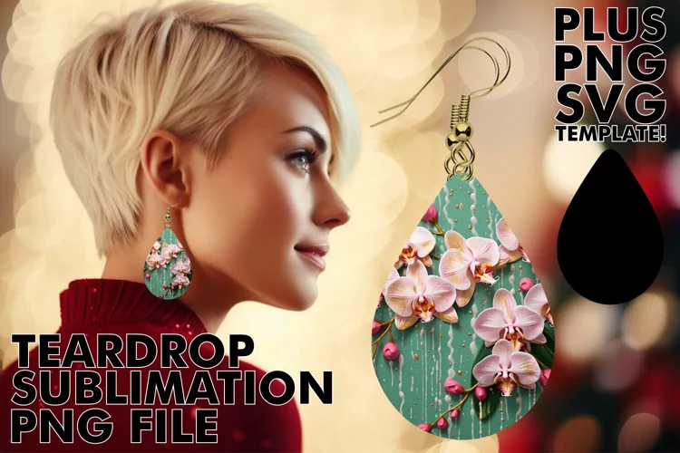 Sublimation Wonders: Teardrop Earring Charms