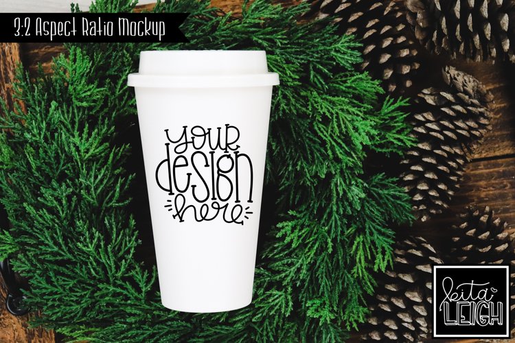 To Go Coffee Pinecone Christmas and Fall Mockup Photo example image 1