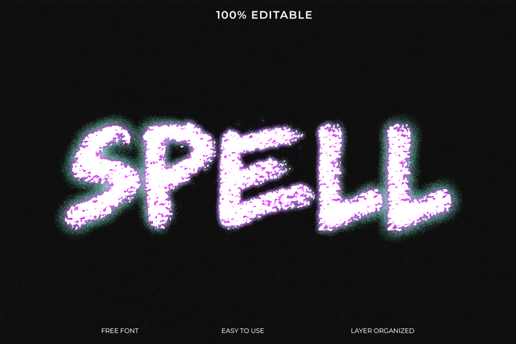 Stylish Spell Text Graphic for Design Projects