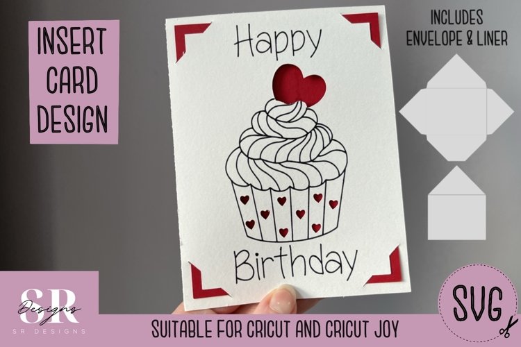 Birthday card insert design| Paper cutting | Cricut Joy svg