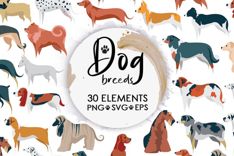 Dog Svg, Dog Bundle, Dog Clipart, Dog Breed Bundle, Dog Mom example image 1