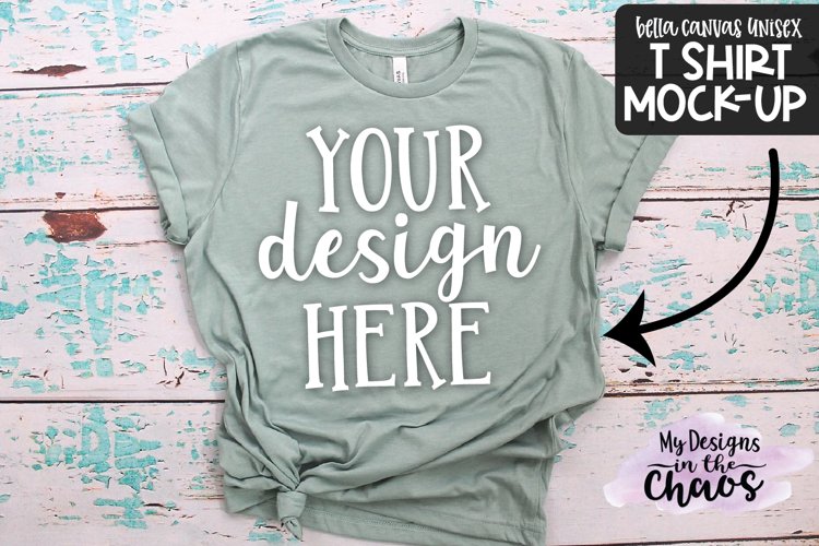 T Shirt Mock Up | Green Bella Canvas Unisex Mock Up