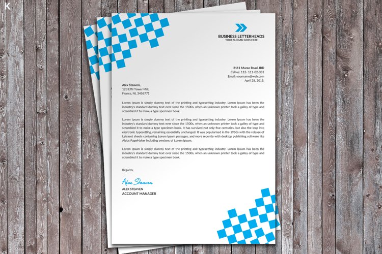 Letter Head Print Template example image 1
