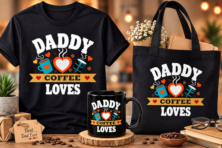 Daddy Coffee Lovers PNG | Vintage Coffee Dad Design