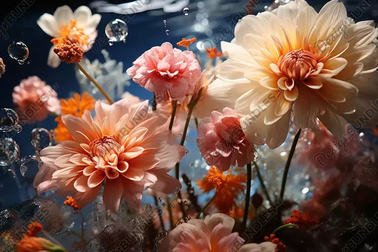 Colourful underwater plant Sea Anemone Scene