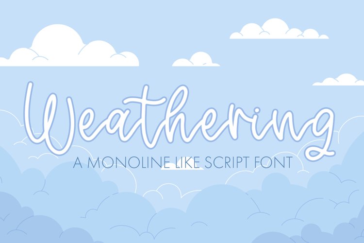 Weathering - A Monoline Script Font example image 1