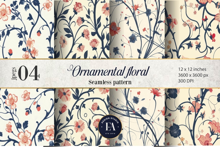 Floral Seamless Pattern Image 9