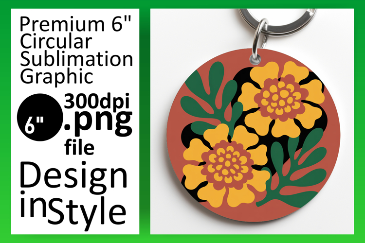 Lovely Round Design for Car Coasters , Flowers