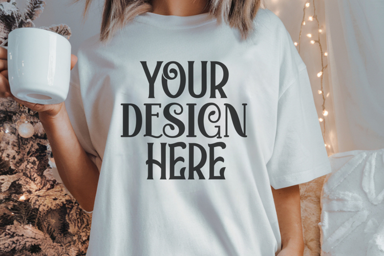 White Tshirt Mockup Image 13