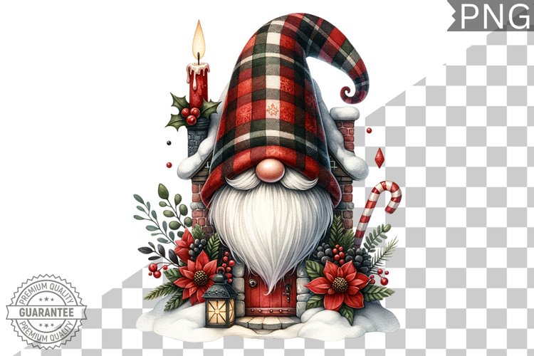 Christmas Gnome Sublimation - Clipart PNG Design