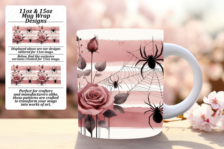 Dynamic 11oz Mug Wrap Png Template , Halloween