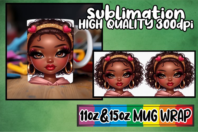 Bright horizons 11oz 15oz sublimation wrap, Love Girl example image 1
