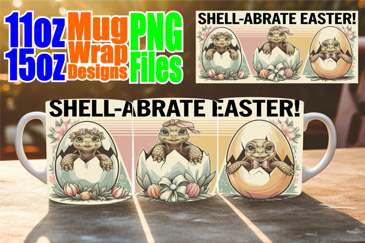 Wholesome days 11oz 15oz sublimation wrap, Easter example image 1