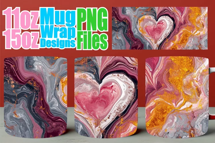 Sublimation Mug Wrap Collection for Love