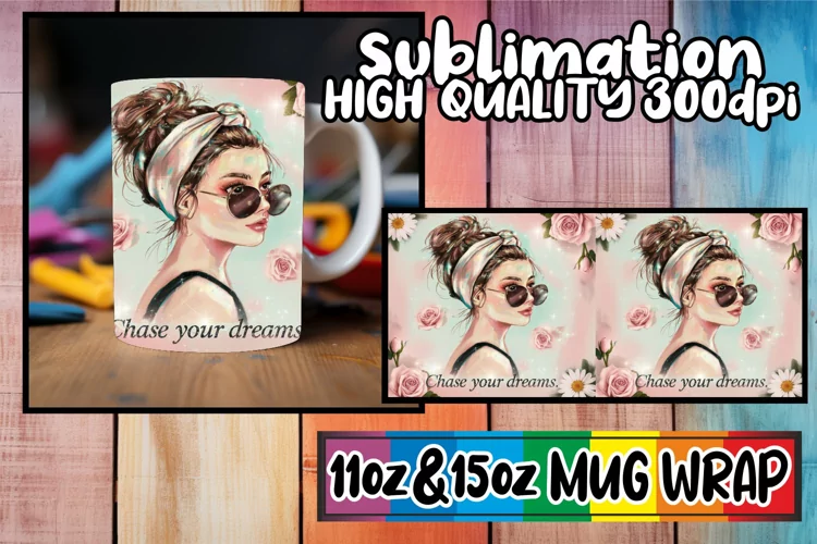 Lovely moments sublimation mug wrap, Woman