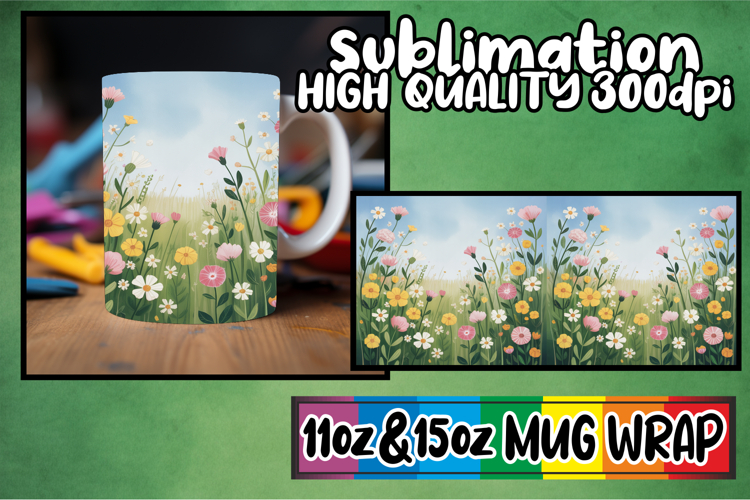Sweet vibes 11oz 15oz sublimation wrap, Spring