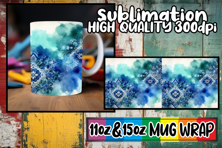 Charming vibes sublimation print wrap, Watercolor Pattern