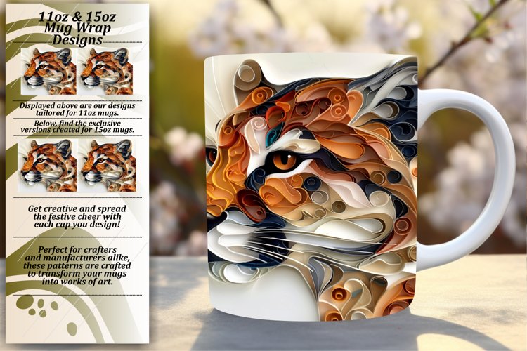 Whisker Wonderland: 3D Cat Wrap Mug - Sublimation 11oz/15oz