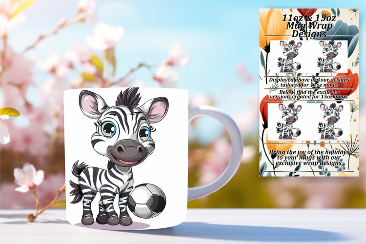 Playful Wildlife Wonderland Mug Wrap 15oz example image 1