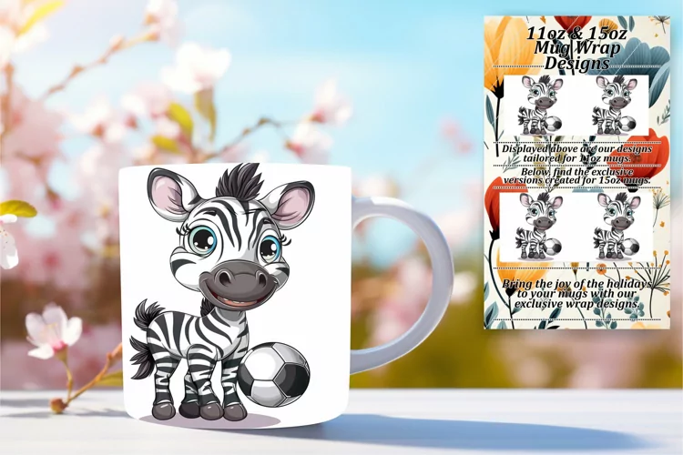 Playful Wildlife Wonderland Mug Wrap 15oz