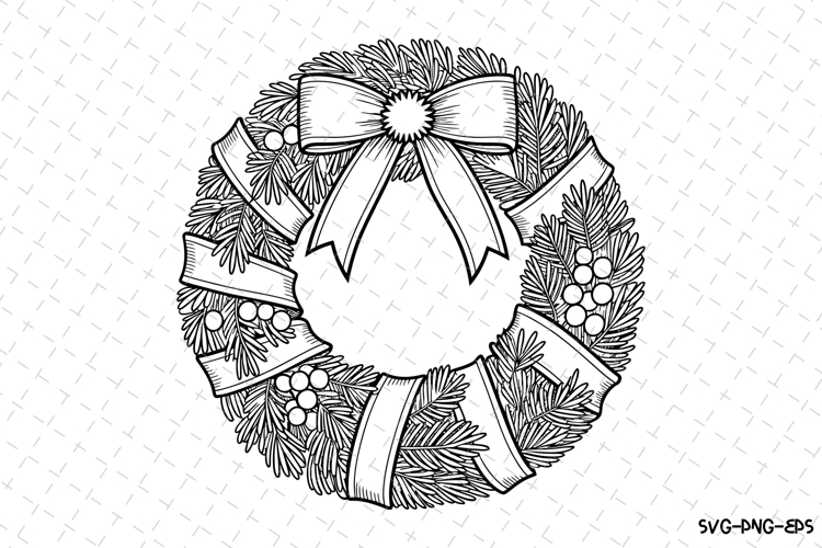 Christmas wreath Svg | Christmas Svg | Svg Cut Files