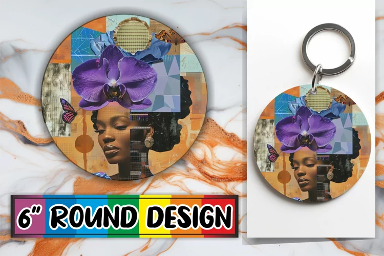 Black Woman Tumbler Wrap Artistic Abstract Sublimation PNG