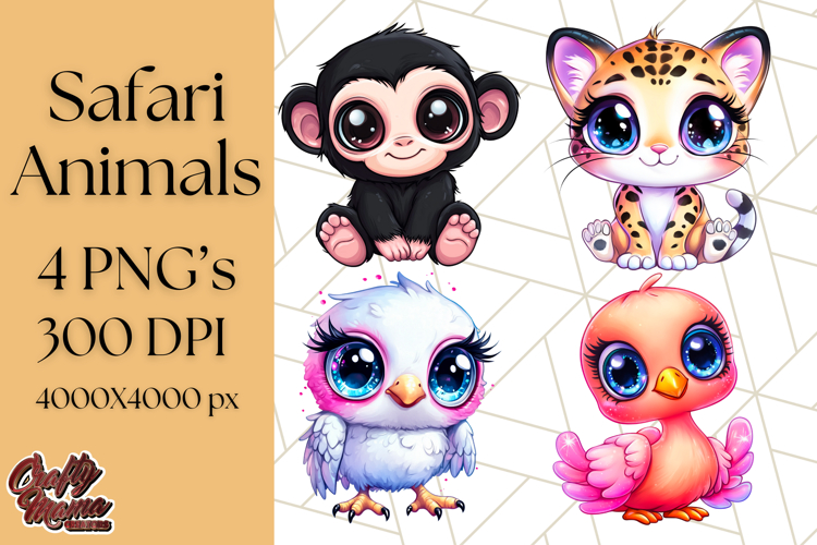 Cute Safari Animals Clipart  Image 2