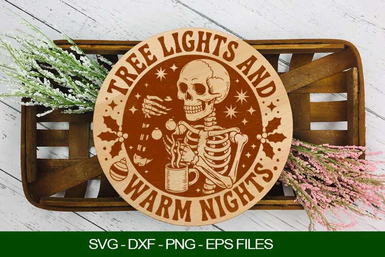 Tree lights and warm nights Cutting Board SVG
