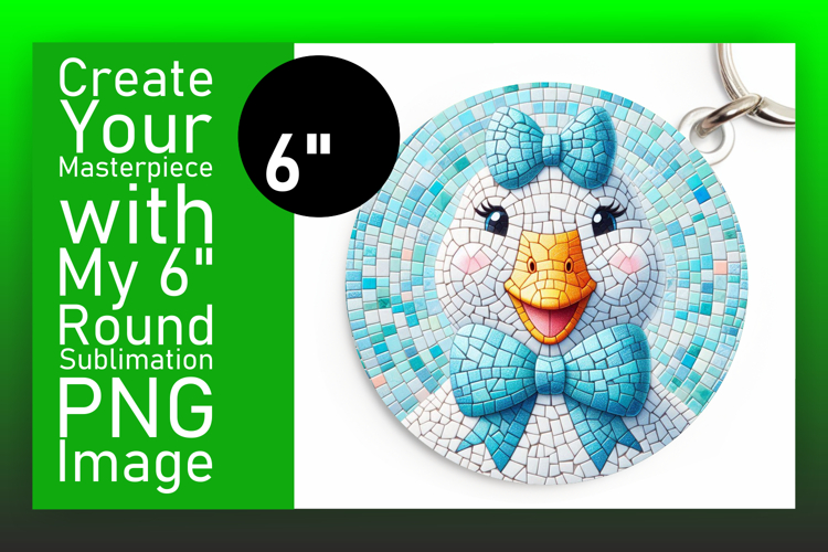 Artistic Round Design Sublimation PNG , Goose