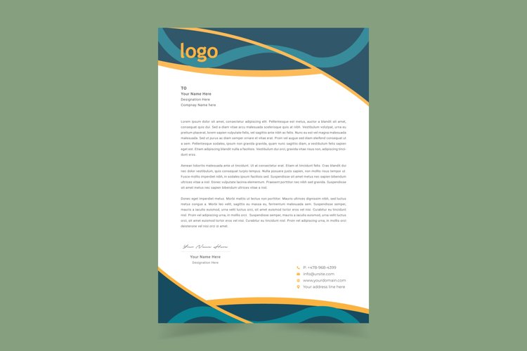 Business Letterhead Template Design Vector Illustration example image 1