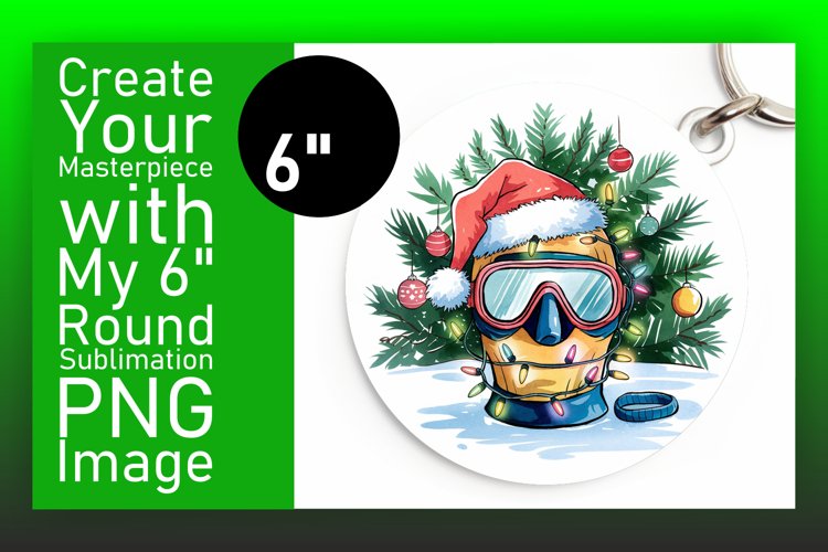 Charming Round Design for Sublimation , Holiday