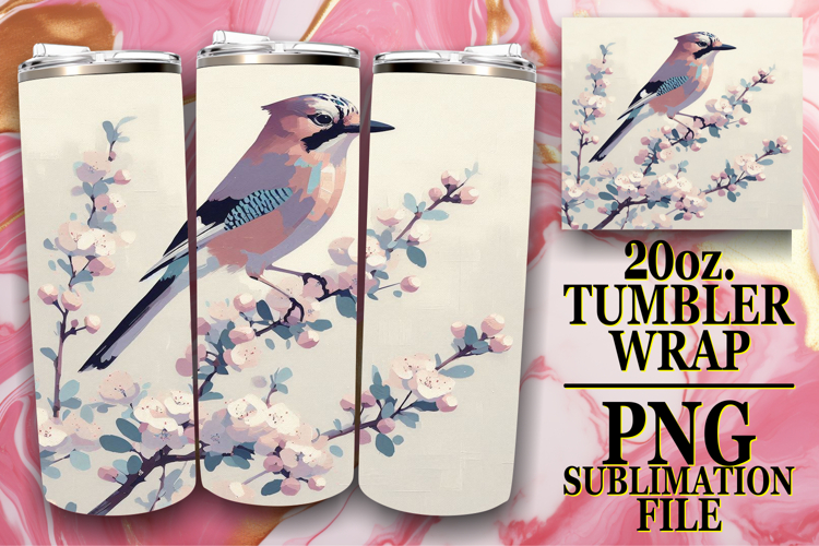 Heartfelt Moments 20oz tumbler wrap, Birds