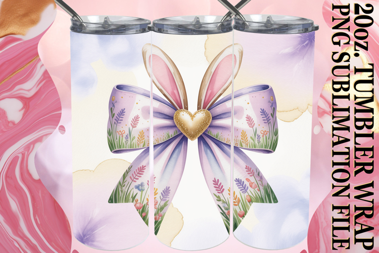 SWEET ADVENTURES 20oz TUMBLER WRAP, Easter Bow