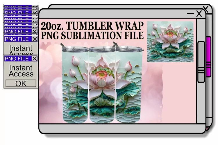Delicate Dreamy Enchanting Springtime 3D 20oz Tumbler Design