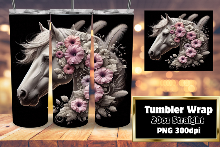 High-Quality 20oz Tumbler Design , Horse