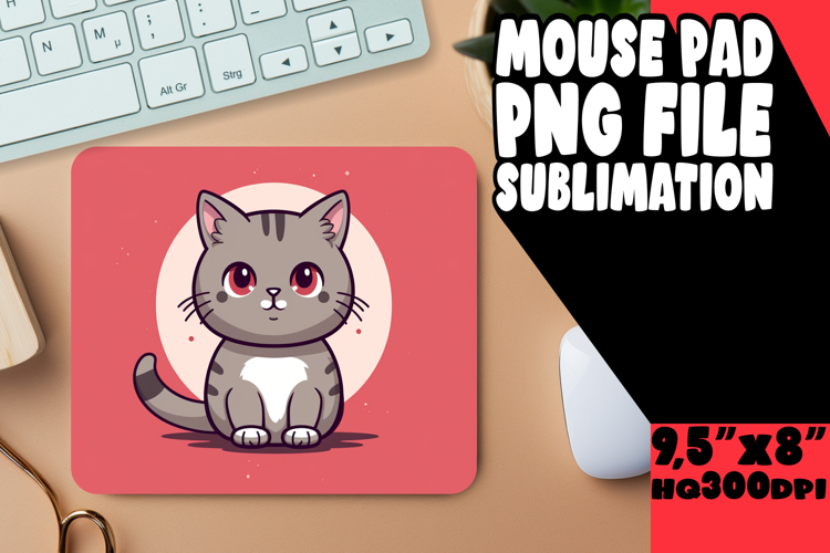 CHEERFUL mouse PAD Fun Magic, Cute Cat