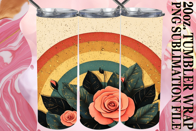 PRESENT OF SERENITY 20oz TUMBLER WRAP, Rainbow example image 1