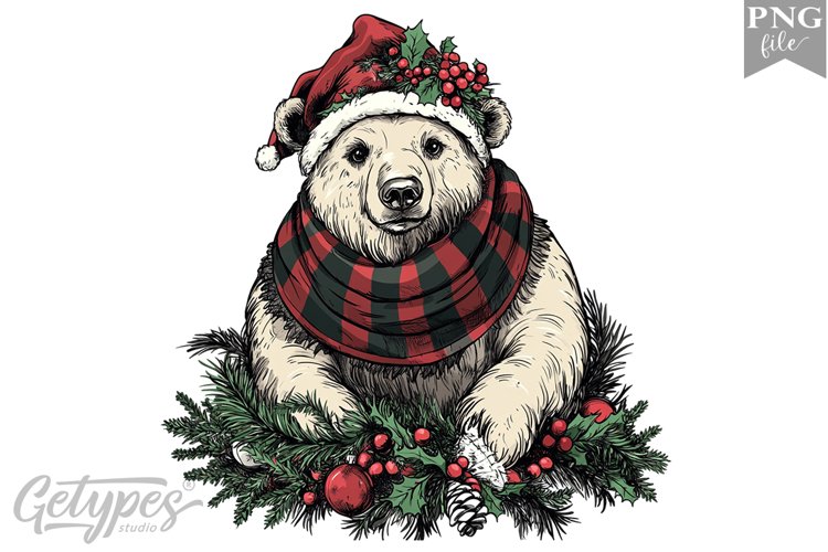 Christmas Bear Clipart Image 18