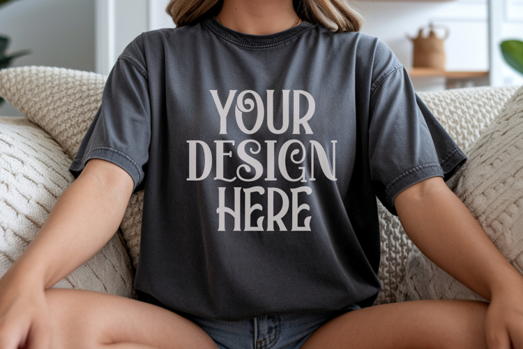 Grape Comfort Colors 1717 T-shirt Mockups,1717 Mockups