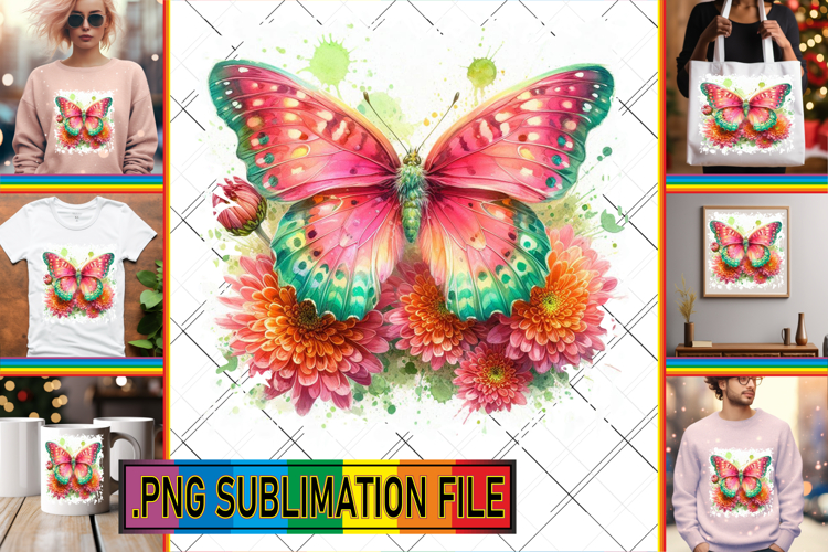Dazzling TSHIRT Art Ideas PNG, Butterfly