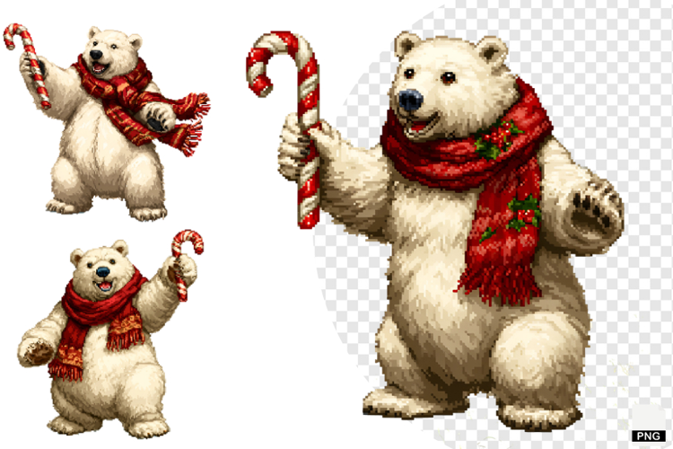 Pixel Art Christmas Clipart