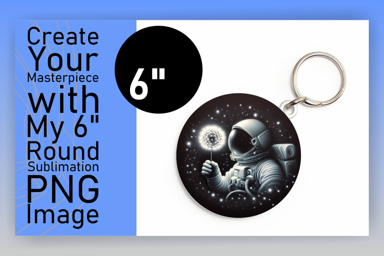 Unique Circle PNG for Sublimation , Astronaut